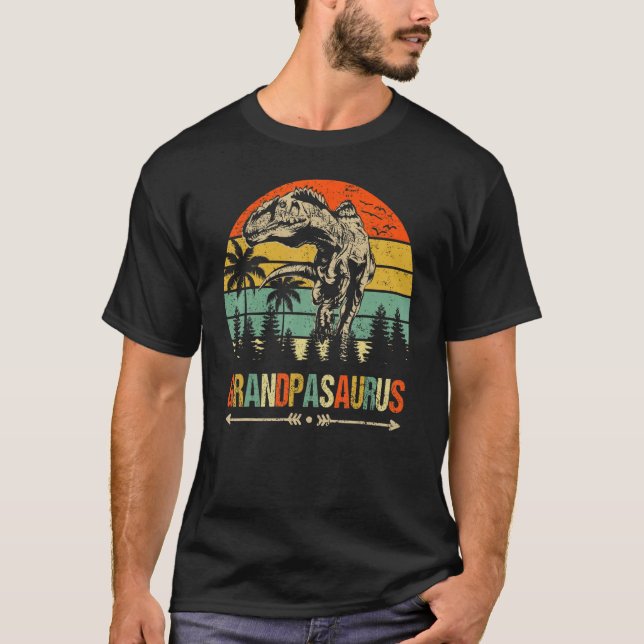 Grandpasaurus Rex Dinosaur Grandpa Saurus Family M T-Shirt (Vorderseite)
