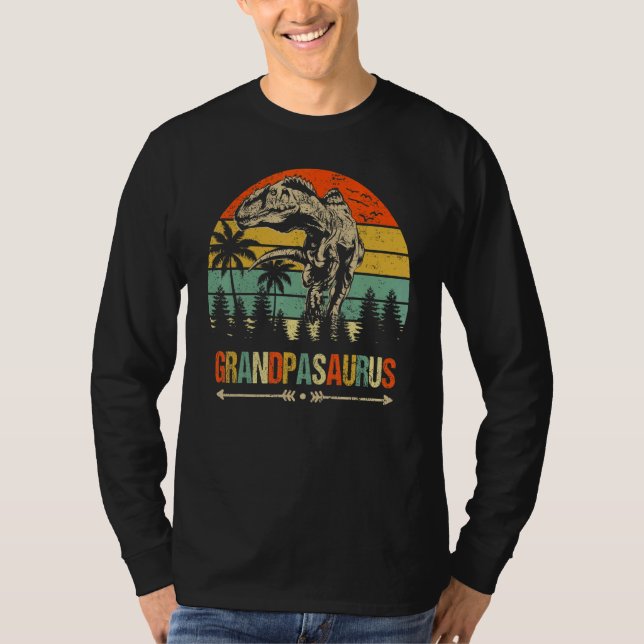 Grandpasaurus Rex Dinosaur Grandpa Saurus Family M T-Shirt (Vorderseite)