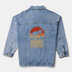 Grandpasaurus Rex Family Dinosaur Rex Dino Fathers Jeansjacke
