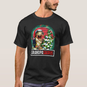 Grandpasaurus Santa Grandpa Dinosaurier T Rex Xmas T-Shirt