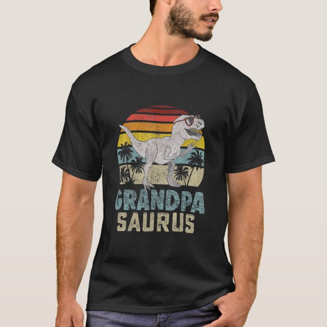 Grandpasaurus T Rex Dinosaur Grandpa Saurus T-Shirt (Vorderseite)