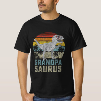 Grandpasaurus T Rex Dinosaur Grandpa Saurus T-Shirt
