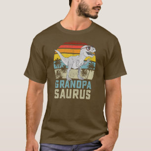 Grandpasaurus T Rex Dinosaur Grandpa Saurus T-Shirt