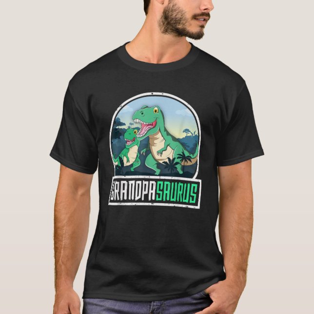 Grandpasaurus T Rex Dinosaur Saurus Grandpa Matchi T-Shirt (Vorderseite)