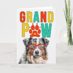 GrandPAW Australian Shepherd Grandeldays Day Feiertagskarte