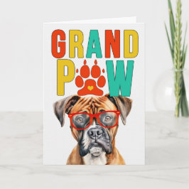 GrandPAW Boxer Dog GrandDOG Großeltern Day Feiertagskarte