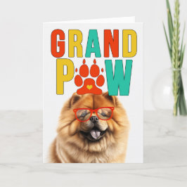 GrandPAW Chow Chow Dog GrandDOG Großeltern Day Feiertagskarte