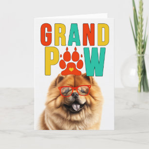 GrandPAW Chow Chow Dog GrandDOG Großeltern Day Feiertagskarte