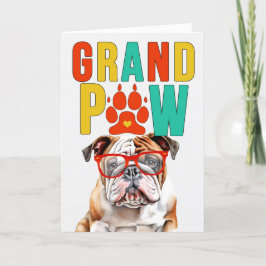 GrandPAW English Bulldog GrandDOG Großeltern Day Feiertagskarte