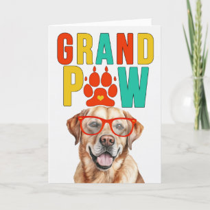 GrandPAW Gelber Labrador GrandDOG Großelterntag Feiertagskarte