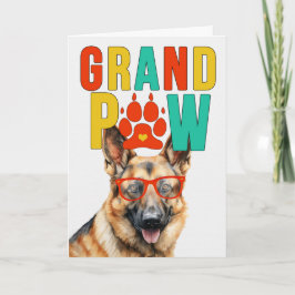 GrandPAW German Shepherd GrandDOG Großeltern Day Feiertagskarte