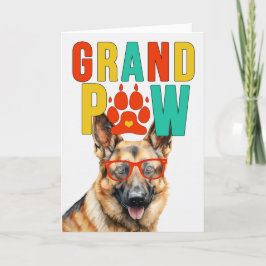 GrandPAW German Shepherd GrandDOG Großeltern Day Feiertagskarte