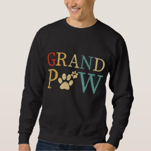 Grandpaw Hund Funny Bester Hund Liebhaber Pfote Pa Sweatshirt