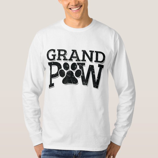 Grandpaw Hund Opa Grand Paw spendet Männer Vater F T-Shirt (Vorderseite)