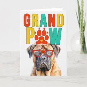 GrandPAW Mastiff GrandDOG Großeltern Day Feiertagskarte