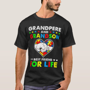 Grandpere und Grandson Bester Freund für Autismus T-Shirt