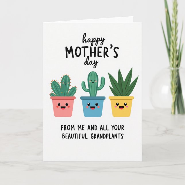 Grandplants Muttertags-Kunstkarte Karte (Vorderseite)