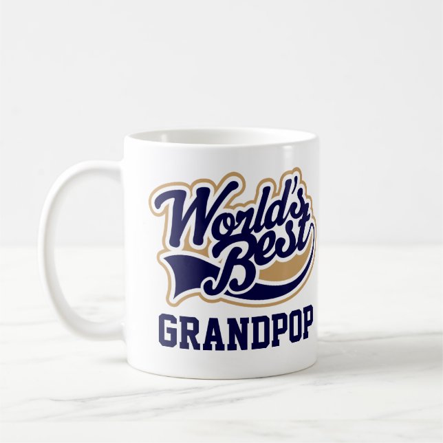 Grandpop Welten Bestes Großvater-Geschenk Kaffeetasse (Links)