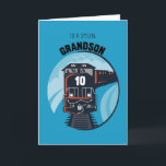 Grandson 10. Geburtstagszug, Little Boy, Blue Karte<br><div class="desc">Jungs trainieren und es wird eine große Überraschung für Ihren Enkel sein,  diesen wunderschönen Zug am 10. Geburtstag zu erhalten. Erinnern Sie ihn noch einmal daran,  wie wichtig er für Sie ist,  während er zehn wird,  und lass ihm,  dass Sie sich freuen,  seinen besonderen Tag mit ihm zu teilen.</div>