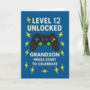 Grandson 12. Geburtstag Game Controller Alter 12 Karte