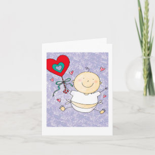 Grandson 1st Valentine's Day - Note Card Feiertagskarte