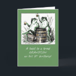 Grandson 21. Geburtstag Frogs Toasting Beer Karte<br><div class="desc">Auf dem Cover dieser Karte können Sie zwei Froschtoastings sehen,  mit denen Sie Ihren liebsten Enkel zum glücklichen 21. Geburtstag begrüßen können. Der Feiertag ist das,  was diese Frösche feiern.</div>