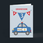 Grandson 3. Geburtstag Blue Police Car Karte<br><div class="desc">Nun,  das ist eine lustige Karte,  um Ihrem geliebten Enkel zu geben,  sobald er 3 Jahre alt wird. Wenn dieser Anlass gerade um die Ecke ist,  sollten Sie diese Karte schon jetzt bekommen und mehr bereit sein,  ihn zu überraschen,  wenn er drei Jahre alt wird.</div>