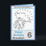 Grandson 6. Geburtstag-Puzzle-Karte Karte<br><div class="desc">Grandson 6. Geburtstag Puzzle Card. Eine einzigartige und lustige Karte, die eine Verbindung der Punkte-Puzzle auf der Vorderseite der Karte hat, ist ein Bild eines kleinen Jungen und einen Fallschirm-Ballon. Ändern Sie das Alter auf der Kartenvorderseite. Es wird empfohlen, MATTE FINISH zu kaufen, damit es einfach ist, das Puzzle zeichnen....</div>