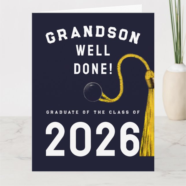 Grandson Abschluss 2025 Card Karte (Vorderseite)