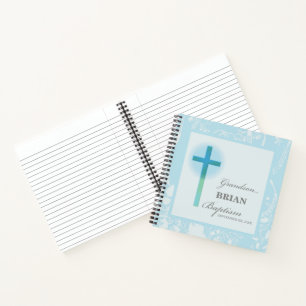 Grandson Baptisk Blue Lace Personalisiert Notizbuch