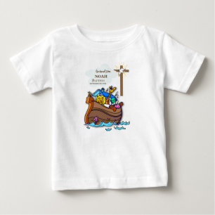 Grandson Baptism Noahs Ark Personalisiert Baby T-shirt