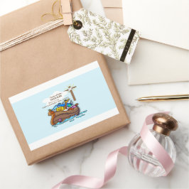 Grandson Baptism Noahs Ark Personalisiert Rechteckiger Aufkleber