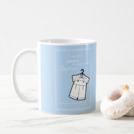 Grandson Baptisse Anzug auf Baby Blue Personalisie Kaffeetasse