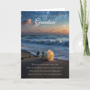 Grandson Beileid Condolences Memorial Karte
