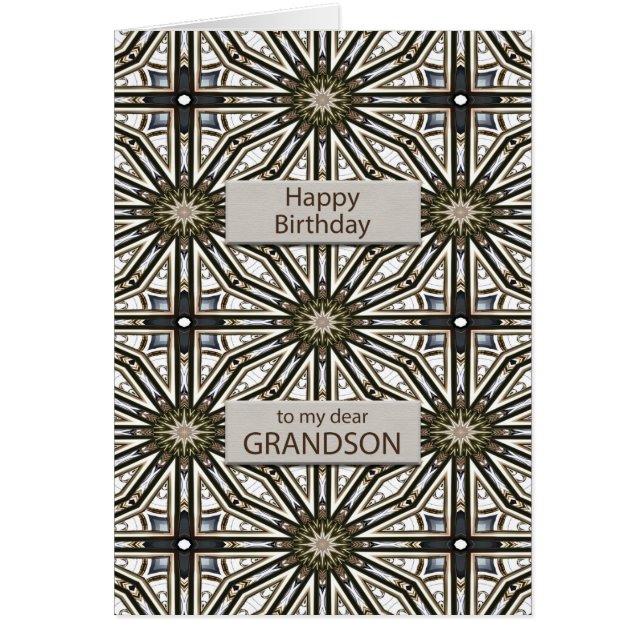 Grandson Birthday Abstrakt Mandala Design (Vorne)