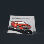 Grandson Birthday Age 3 Red Sports Car Karte<br><div class="desc">Holen Sie sich diesen roten Sportwagen und zoomen Sie auf die 3. Geburtstagsfeier Ihres Enkels,  um ihn zu begrüßen. Sein Alter ist auf der Seite der Karte angegeben. Holen Sie sich das jetzt,  um ihn an seinem besonderen Tag zu begrüßen.</div>