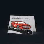 Grandson Birthday Age 6 Red Sports Car Karte<br><div class="desc">Der rote Sportwagen auf der Vorderseite bringt Sie dorthin,  wo Ihr Enkel seinen Geburtstag feiert,  damit Sie ihn begrüßen und an seiner Feier teilnehmen können. Begrüßen Sie ihn mit dieser Karte einen glücklichen 6. Geburtstag.</div>