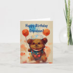 GRANDSON BIRTHDAY BEAR CARD DANKESKARTE<br><div class="desc">Eine bezaubernde Karte zum Geburtstag deines Enkels.</div>