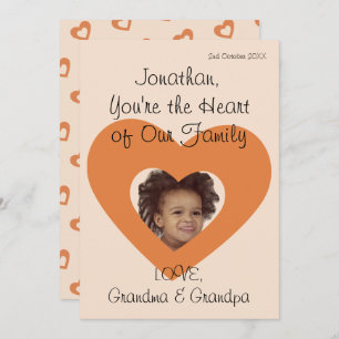 Grandson Birthday Gruß Rustikales einfaches Foto Feiertagskarte