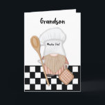 Grandson Birthday Whimsical Gnome Koch Cooking Karte<br><div class="desc">Die Kombination aus Launen,  kulinarischen Elementen und Geburtstagswünsche macht diese Karte zu einem einzigartigen und unvergesslichen Weg,  um Ihrem Enkel an seinem besonderen Tag Ihre Liebe und besten Wünsche zu vermitteln. Es fängt das Wesen von Freude und Spaß ein und schafft einen fröhlichen und feierlichen Ton für die Geburtstagsfeier.</div>