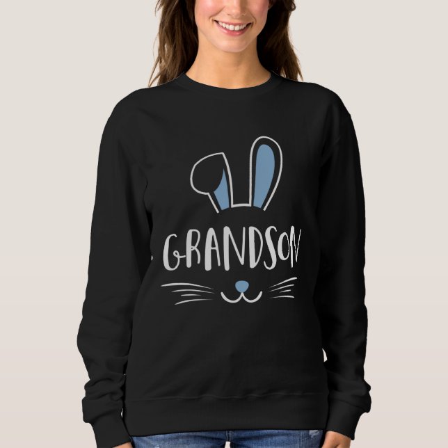 Grandson Bunny Rabbit Family Group Easter Father s Sweatshirt (Vorderseite)