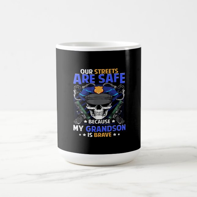 Grandson Cop Thin Blue Line Kaffeetasse (Mittel)