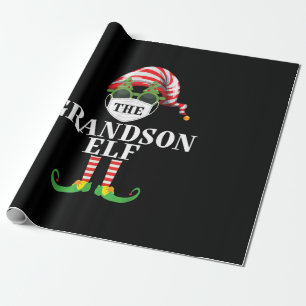 Grandson Elf Matching Christmas Geschenkpapier