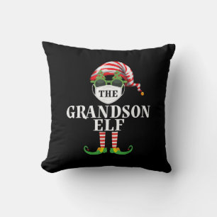 Grandson Elf Matching Christmas Kissen