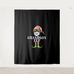 Grandson Elf Matching Christmas Wandteppich