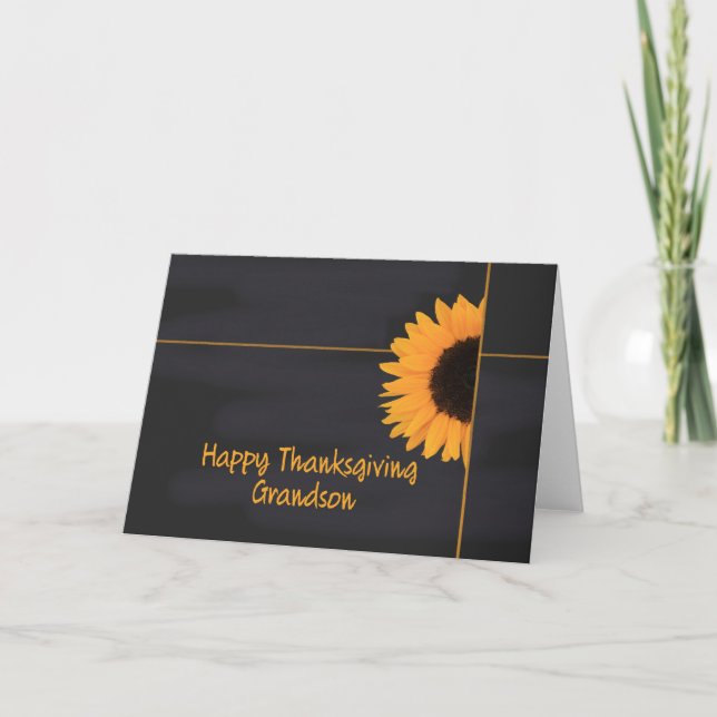 Grandson Erntedank Card Feiertagskarte (Vorderseite)