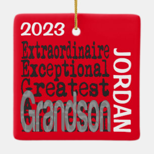 Grandson Extraordinaire CUSTOM Keramikornament