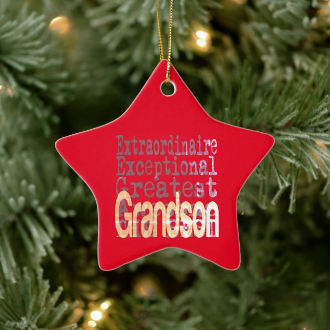 Grandson Extraordinaire Keramik Ornament (Baum)