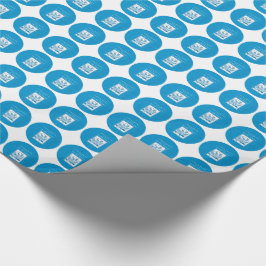 Grandson First Communion Blue, Weizen, Trauben Geschenkpapier