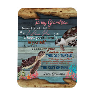 Grandson Gift   Brief an meinen Großvater Magnet